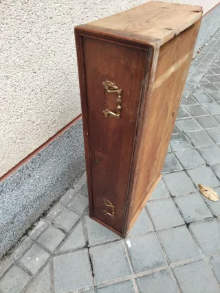 Cajón madera maciza vintage estantería antigua