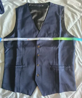 Chaleco de vestir azul hombre