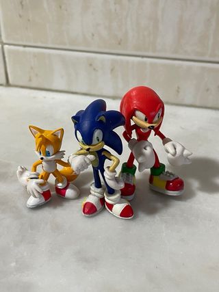 Figuras Sonic, Tails e Knuckles
