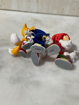 Figuras Sonic, Tails e Knuckles