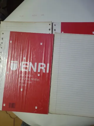 4 Recambio Hojas Carpeta Anillas