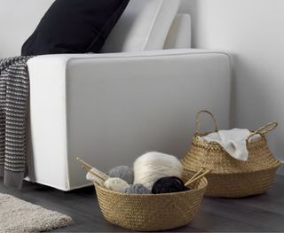 2 cestos FLADIS Ikea bambú/mimbre