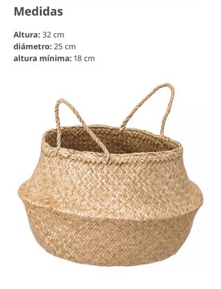 2 cestos FLADIS Ikea bambú/mimbre