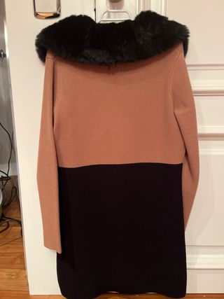 Chaqueta punto señora marrón y negro