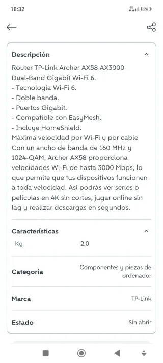Router TP-Link AX3000 Wi-Fi 6 Dual-Band