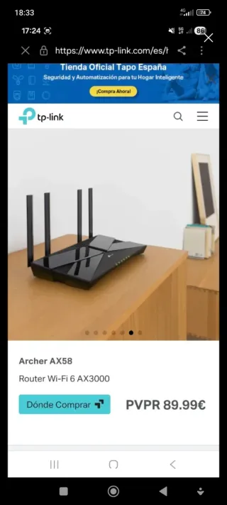 Router TP-Link AX3000 Wi-Fi 6 Dual-Band