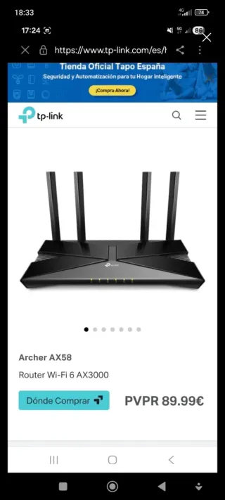 Router TP-Link AX3000 Wi-Fi 6 Dual-Band