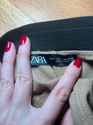 Pantalón beige Zara mujer Talla L