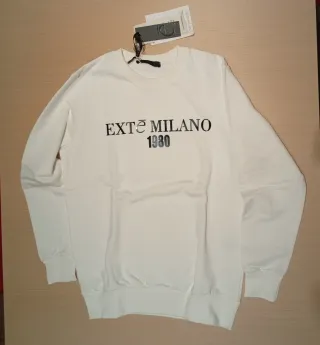 Exte Milano 1980 Sudadera Blanca Crema Versace
