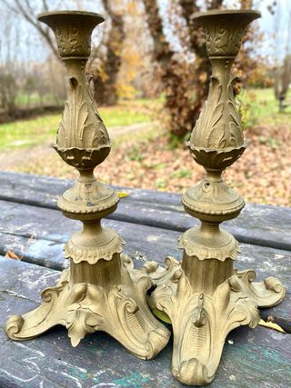 Candeleros Calamina Antiguos