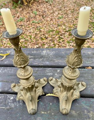 Candeleros Calamina Antiguos