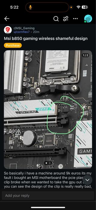 Placa Base MSI B850 Gaming Plus WiFi (Leer desc)