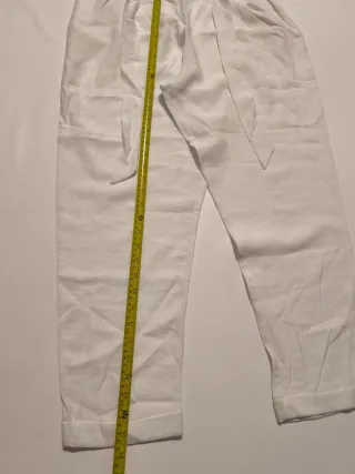 Pantalón blanco paper bag