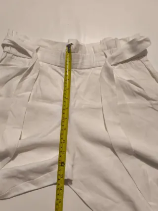 Pantalón blanco paper bag