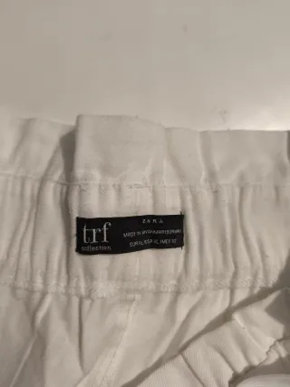 Pantalón blanco paper bag