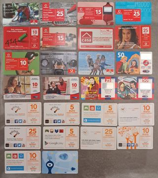 Lotto 26 Schede Ricarica Telefonica Euro