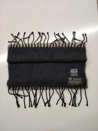 Sciarpa unisex lana d'agnello beige/grigio