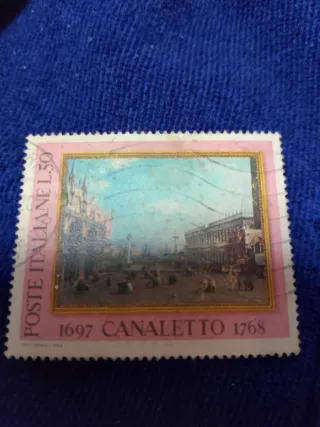 Francobollo Poste Italiane L.50 Canaletto