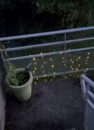 Luci solari a tenda LED Bianco Caldo