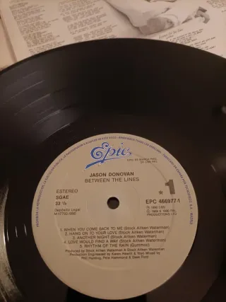 Jason Donovan Between The Lines vinilo LP 33 RPM