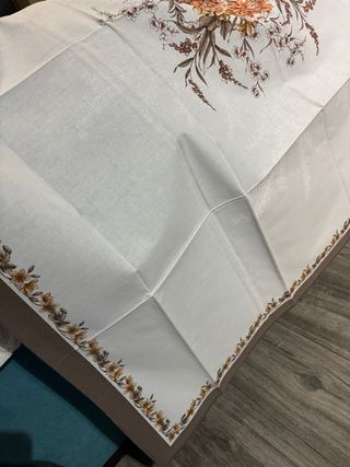 Toalha de mesa quadrada floral 150x150