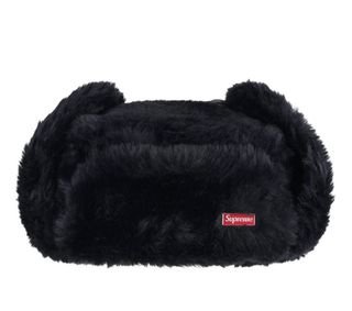 Supreme Ushanka Cappello Nero Taglia S/M nuovo