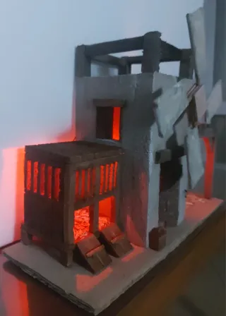 Molino Artesanal Establo Gallinero Figura 12cm