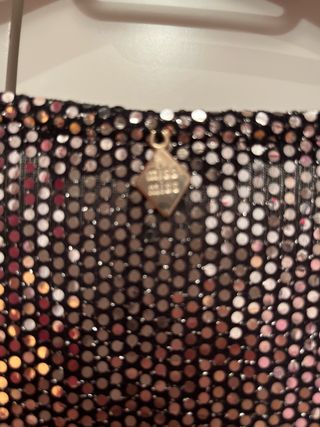 Vestido de fiesta lentejuelas plateado