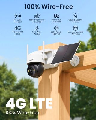 CAMARA 4G LTE TARJETA SIM NO WIFI 4MP PANEL SOLAR