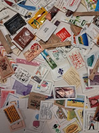 Lotto 160 bustine zucchero da collezione miste