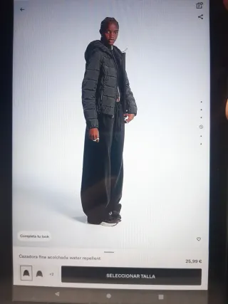 Cazadora Bershka Negra Talla L