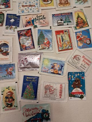 Lotto 40 bustine zucchero Natale/Pasqua