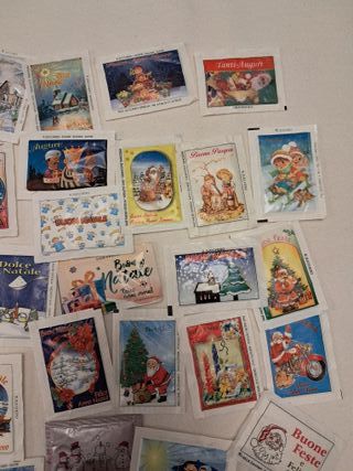 Lotto 40 bustine zucchero Natale/Pasqua