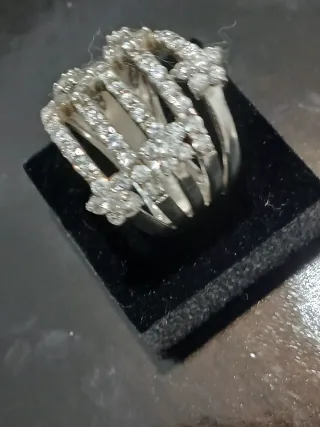 Anel Prata 925 Zircónias muito Brilhantes