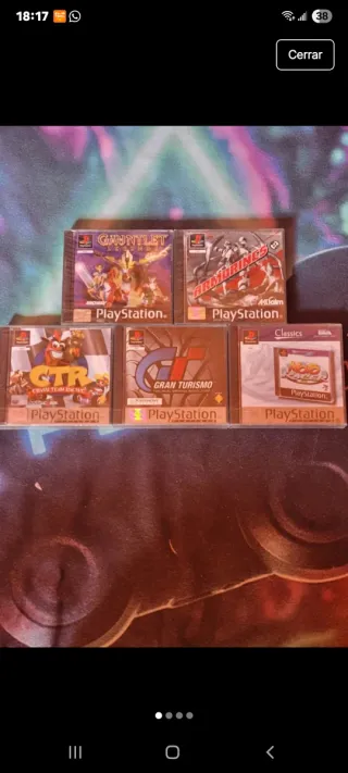 Lote 5 Juegos PS1 Precintados