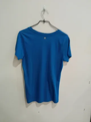 Camiseta azul mujer manga corta