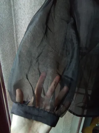 CAMISA SEMITRANSPARENTE NEGRA IDEAL FIESTAS