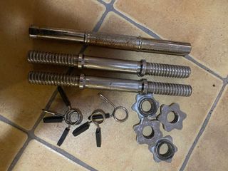 Mancuernas y discos de pesas