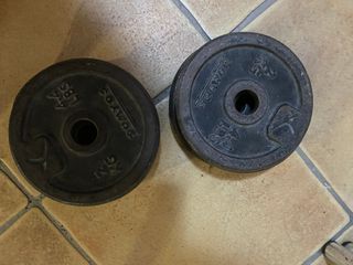 Mancuernas y discos de pesas