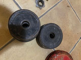 Mancuernas y discos de pesas