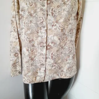 Camicia invernale floreale beige donna M/L