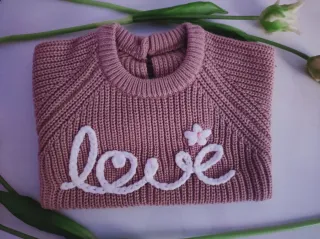 Tutina neonata in maglia rosa antico