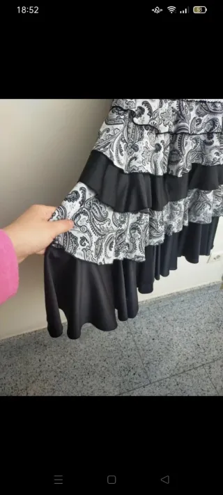 Falda flamenca larga volantes