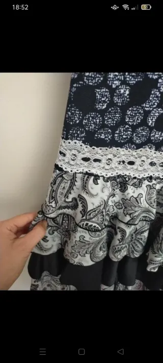 Falda flamenca larga volantes