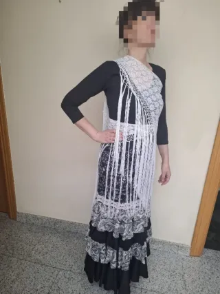 Falda flamenca larga volantes