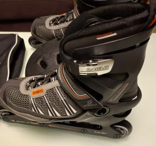 Pattini Oxelo Diabolo Taglia 44 con Casco, protezioni