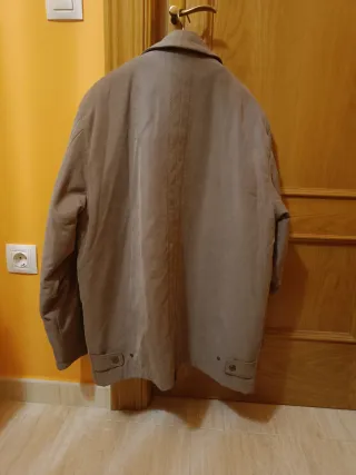Abrigo hombre doble forro beige
