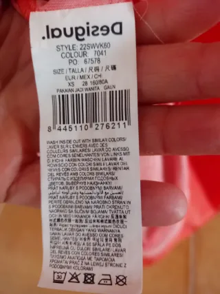 Vestido Desigual Algodón Flores Rosas