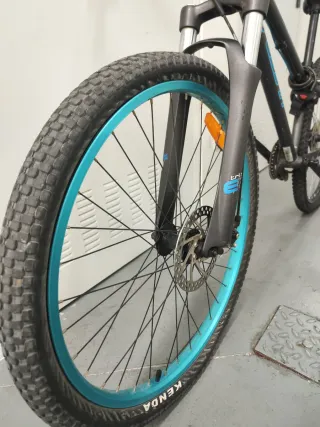 Bicicleta Montaña Decathlon Negra/Azul