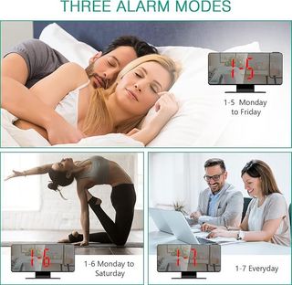 Despertador proyector LED espejo